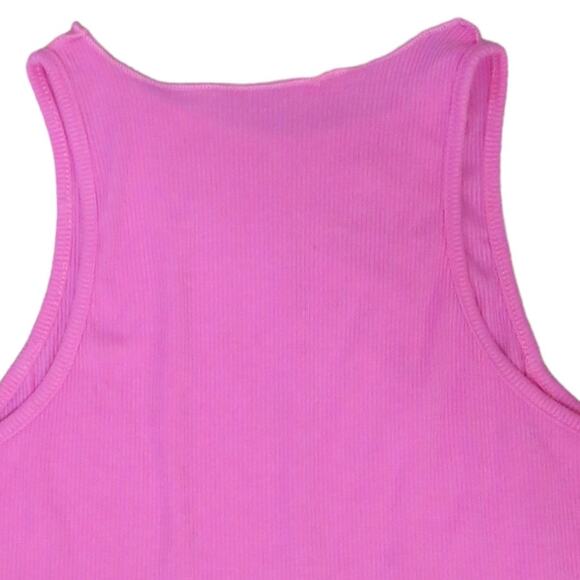 Y2K Crop Top, Ribbed Tank Top, Cropped Shirt, Racerback Athleisure Womens S - Picture 4 of 6